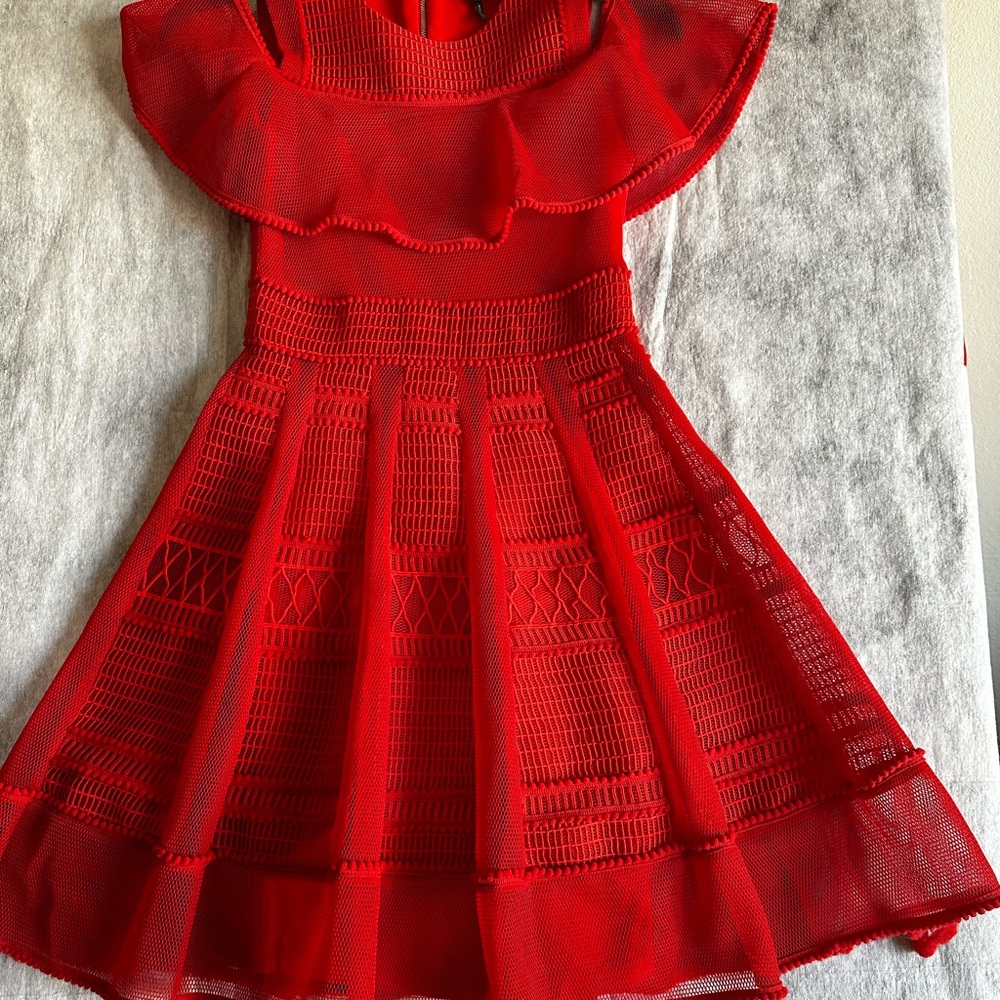 Maje Red Lace Dress